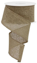 Load image into Gallery viewer, 2.5&quot; X 10Yd Wired Ribbon-Light Beige Faux Burlap -RGE140201-Fall
