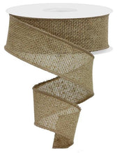 Load image into Gallery viewer, 1.5&quot; X 10Yd Wired Ribbon-Light Beige Faux Burlap -RGE140101-Fall
