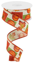 Load image into Gallery viewer, 1.5&quot; X 10Yd Wired Ribbon-Pumpkin/Sunflower/Maple Leaf-RGC140018-Fall
