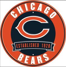 Load image into Gallery viewer, 12&quot; Diameter Chicago Bears Officially Licensed Pro Football Sign-Sports
