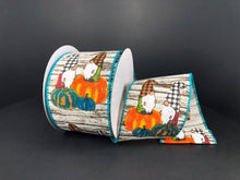 Load image into Gallery viewer, 2.5&quot; X 10Yd Wired Ribbon-Fall Gnomes Pumpkins-61121-40-33-Fall

