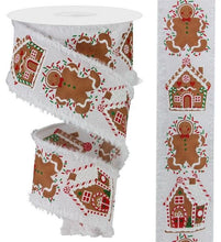Load image into Gallery viewer, 2.5&quot; X 10Yd Wired Ribbon-Gingerbread House W/Drift-RGA813227-Christmas
