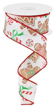 Load image into Gallery viewer, 1.5&quot; X 10Yd Wired Ribbon-Gingerbread W/Candy On Royal-RG0185137-Christmas
