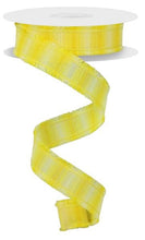Load image into Gallery viewer, 7/8&quot; X 10Yd Wired Ribbon-Yellow Two-Tone W/Fuzzy Edge-RN586429-Wreaths-Crafts-Ribbon-Everyday
