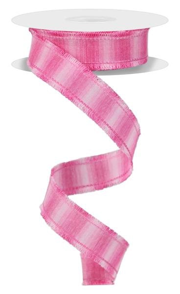 7/8" X 10Yd Wired Ribbon-Dark Pink Two-Tone W/Fuzzy Edge-RN586469-Wreaths-Crafts-Ribbon-Everyday