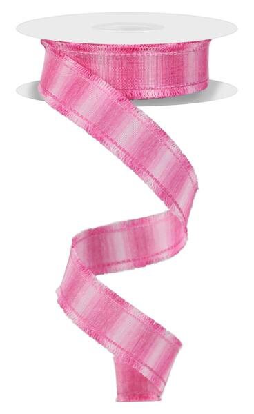 7/8" X 10Yd Wired Ribbon-Dark Pink Two-Tone W/Fuzzy Edge-RN586469-Wreaths-Crafts-Ribbon-Everyday